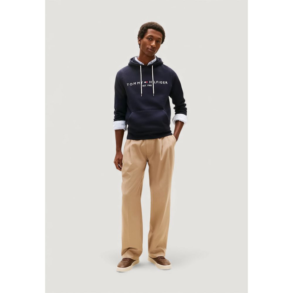 Tommy Hilfiger hettegenser i blå bomull