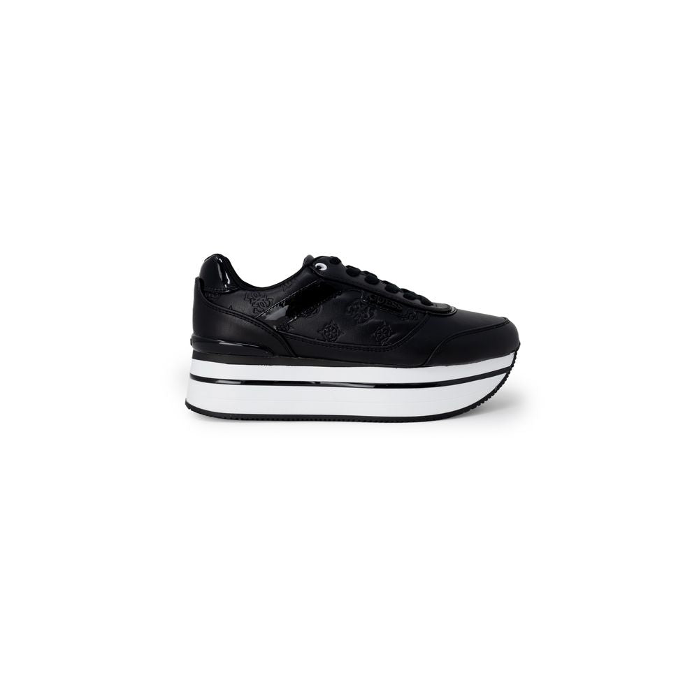 Guess sorte platåsneakers i polyetylen