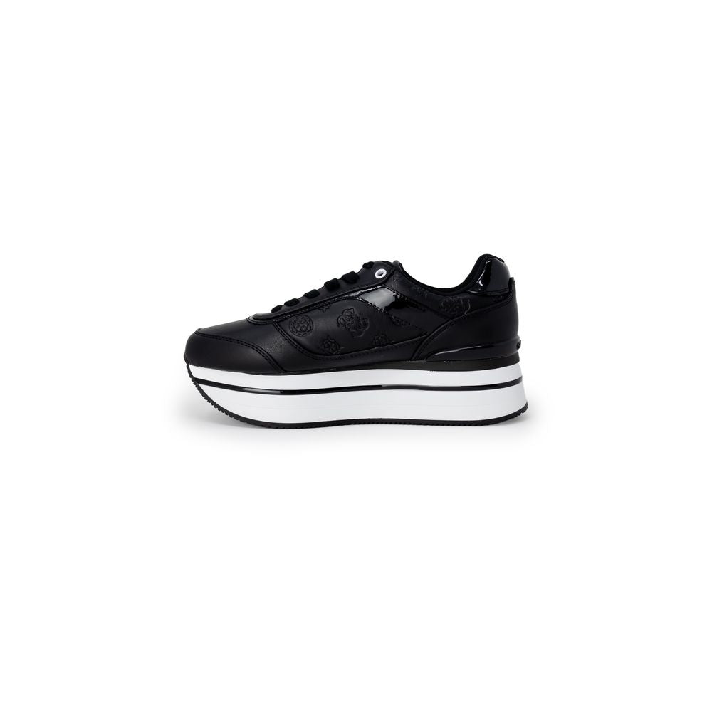 Guess sorte platåsneakers i polyetylen