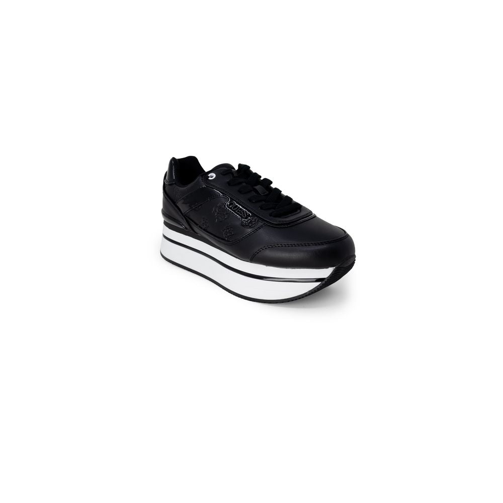Guess sorte platåsneakers i polyetylen
