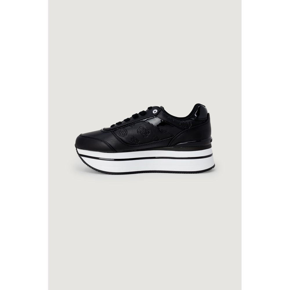 Guess sorte platåsneakers i polyetylen