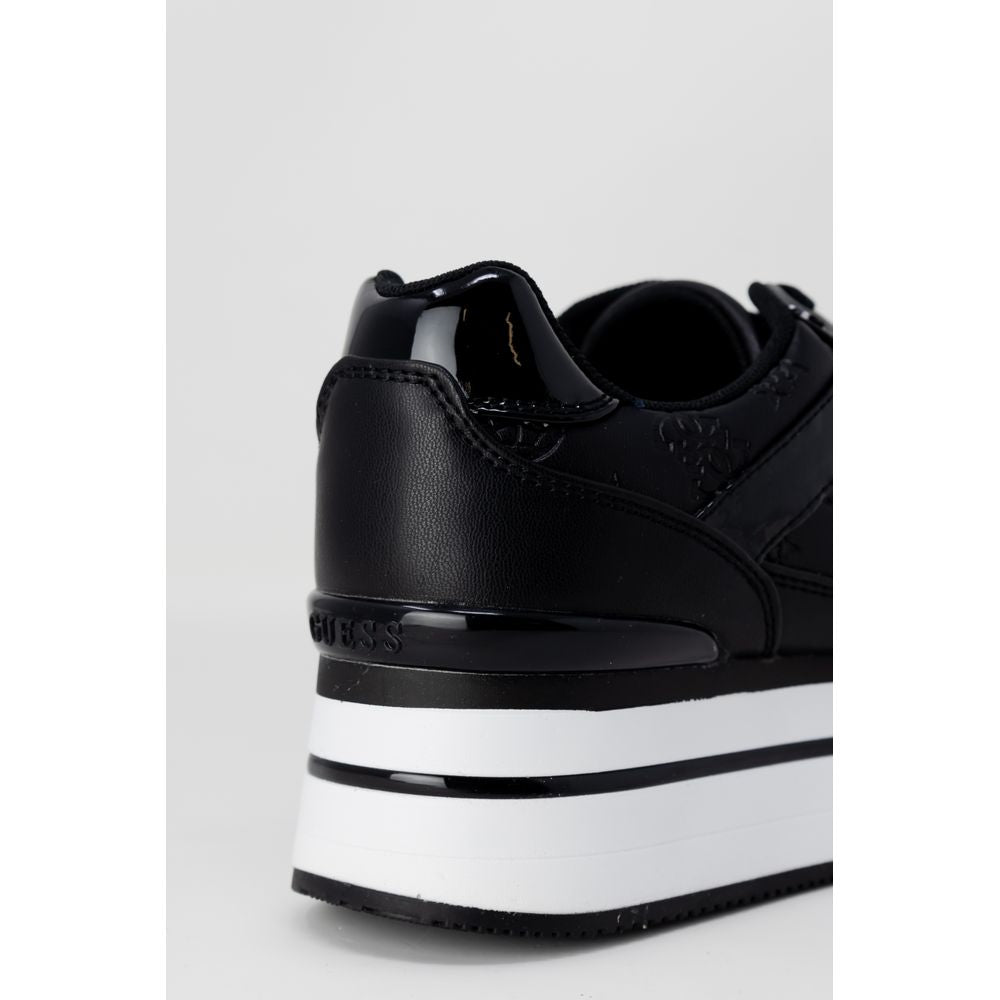 Guess sorte platåsneakers i polyetylen