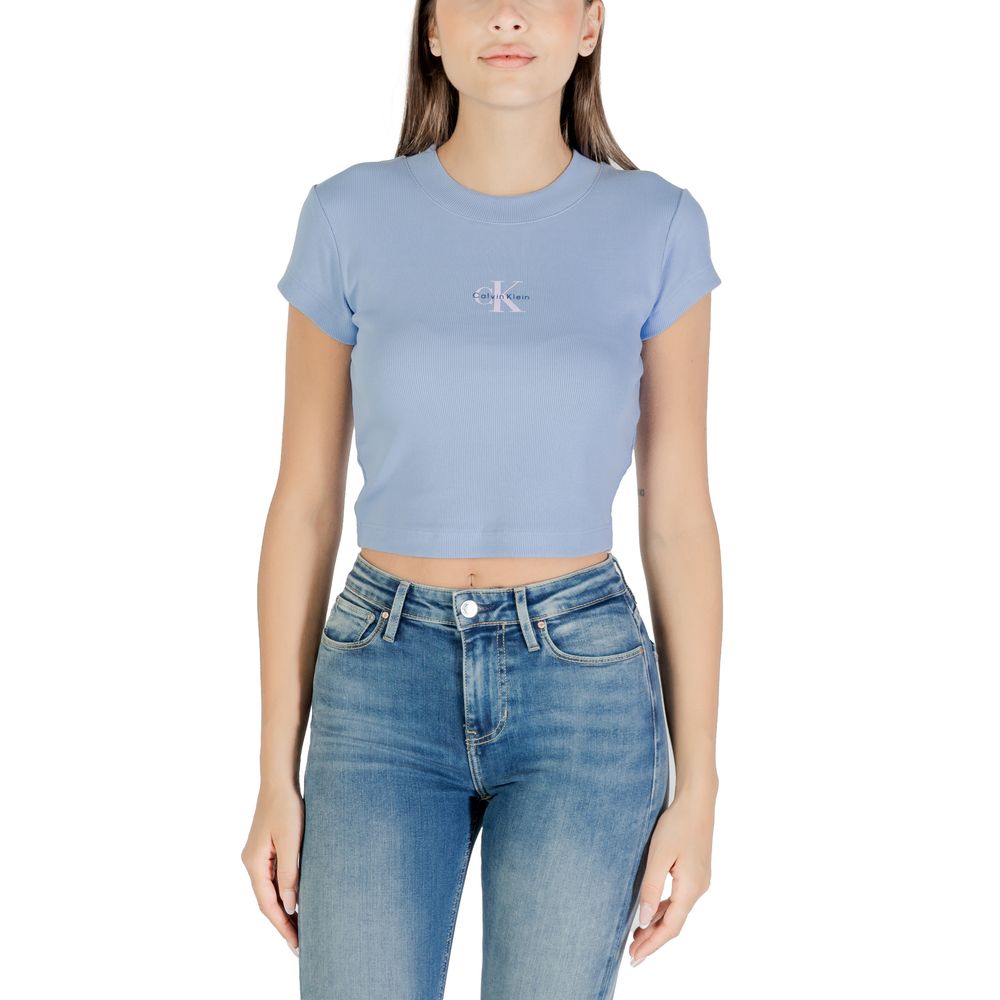 Calvin Klein Jeans T-skjorte i blå bomull