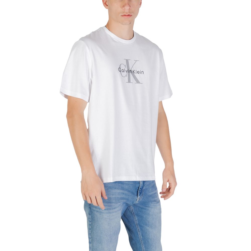 Calvin Klein Jeans Hvit T-skjorte i bomull
