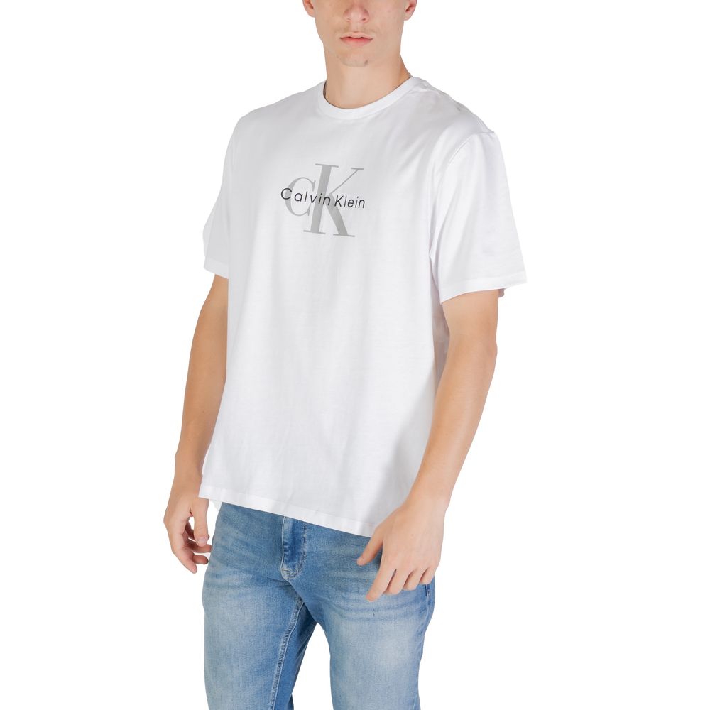 Calvin Klein Jeans Hvit T-skjorte i bomull