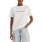 Calvin Klein Jeans Hvit T-skjorte i bomull