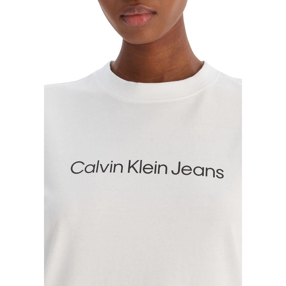 Calvin Klein Jeans Hvit T-skjorte i bomull