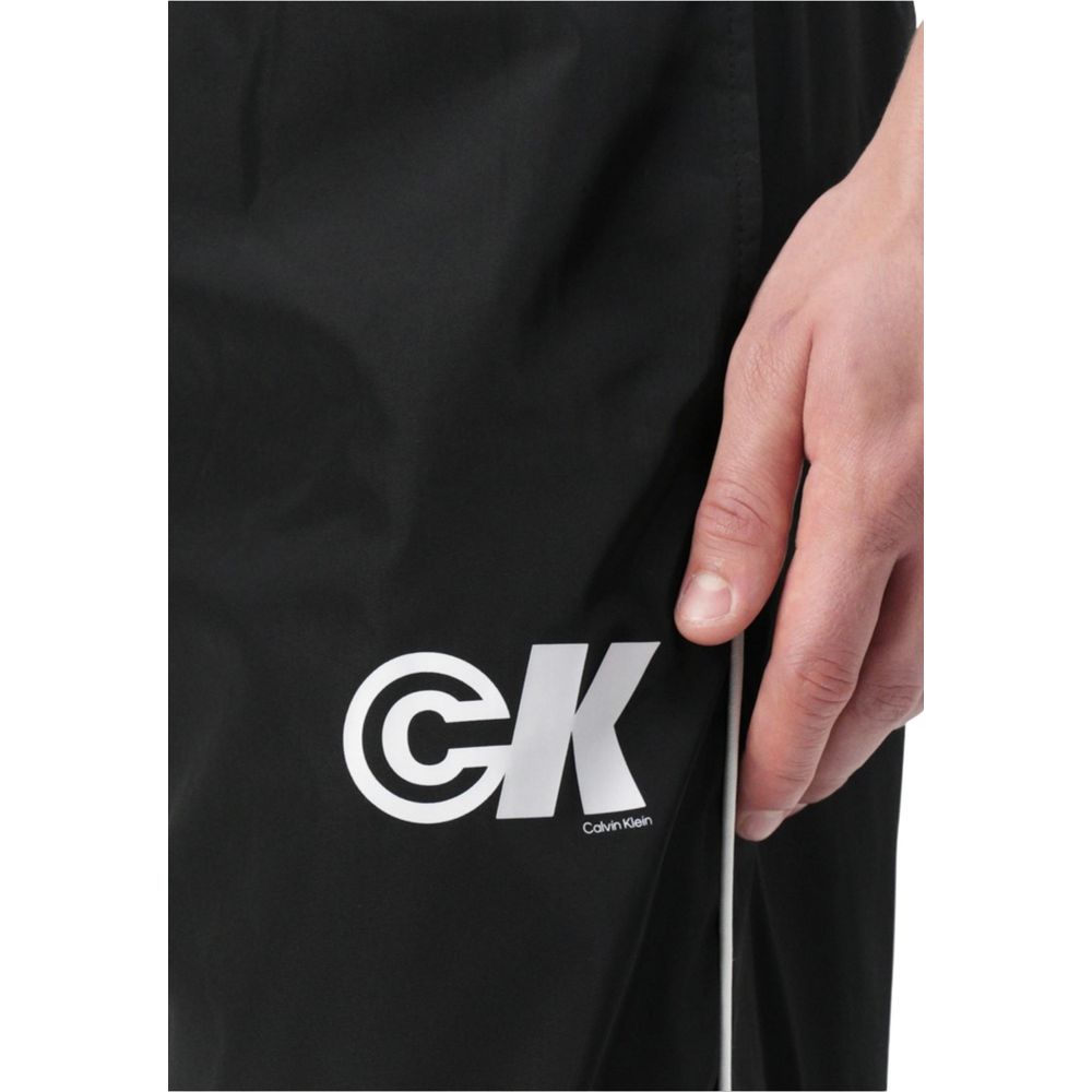 Calvin Klein Jeans Svarte Joggebukser i Polyester (Treningsbukser)