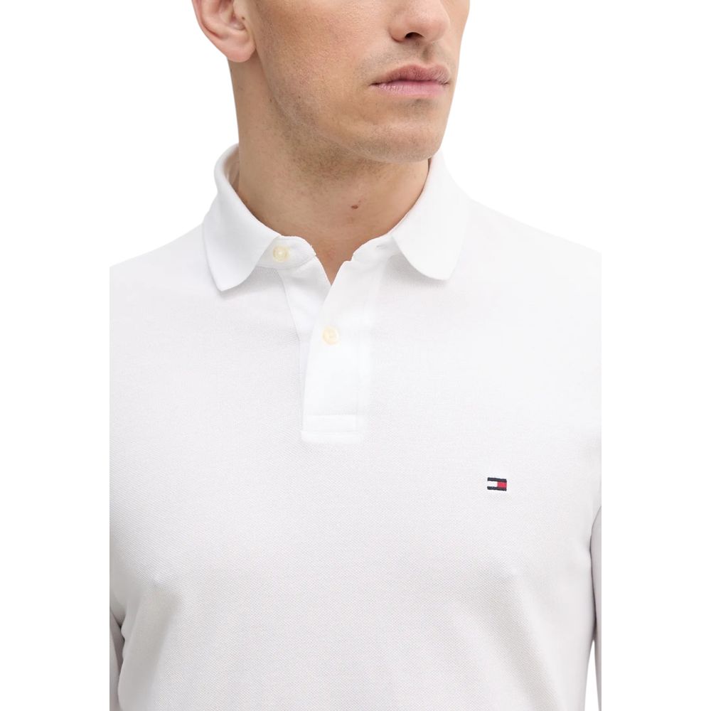 Tommy Hilfiger langermet T-skjorte i hvit økologisk bomull