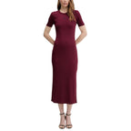 Calvin Klein Jeans Bordeaux lang kjole i modal