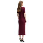 Calvin Klein Jeans Bordeaux lang kjole i modal