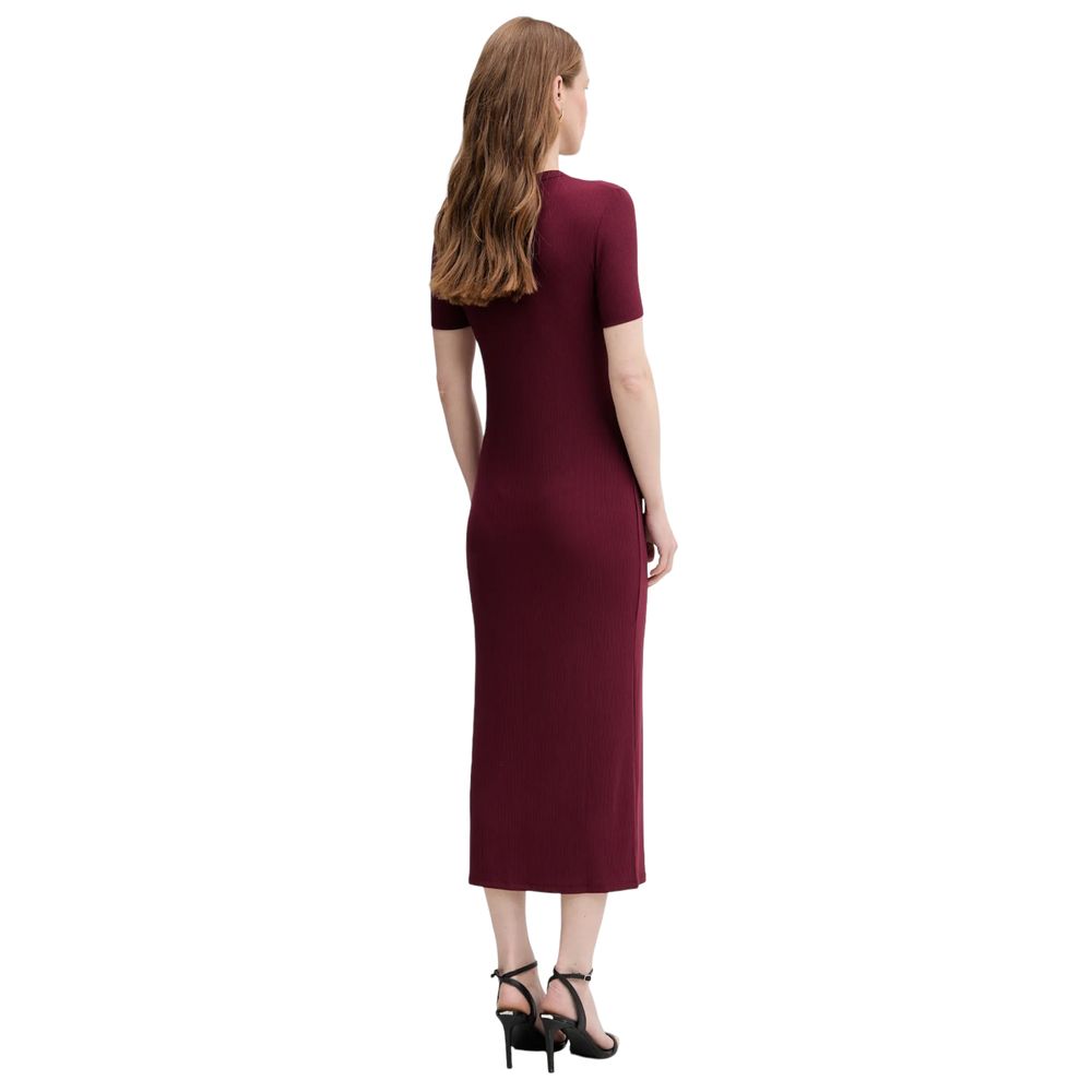 Calvin Klein Jeans Bordeaux lang kjole i modal