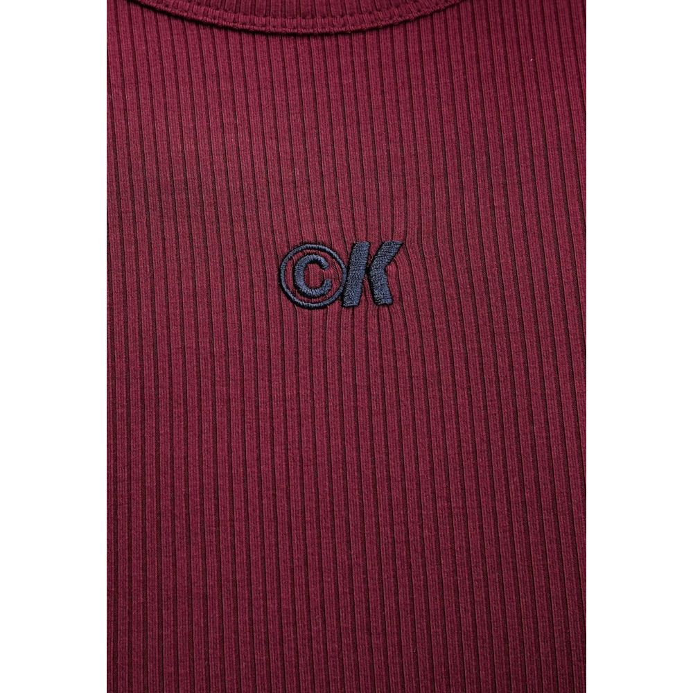 Calvin Klein Jeans Bordeaux lang kjole i modal