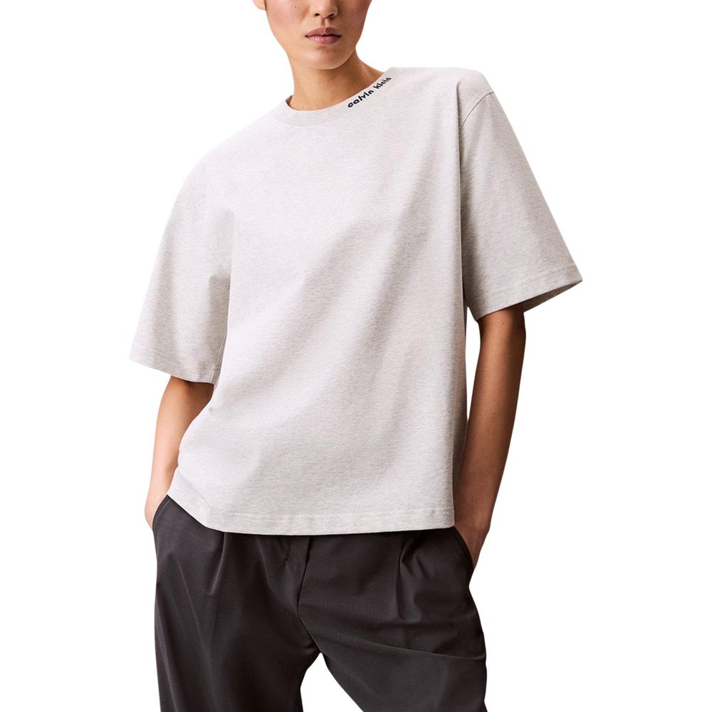 Calvin Klein Jeans grå T-skjorte i bomull
