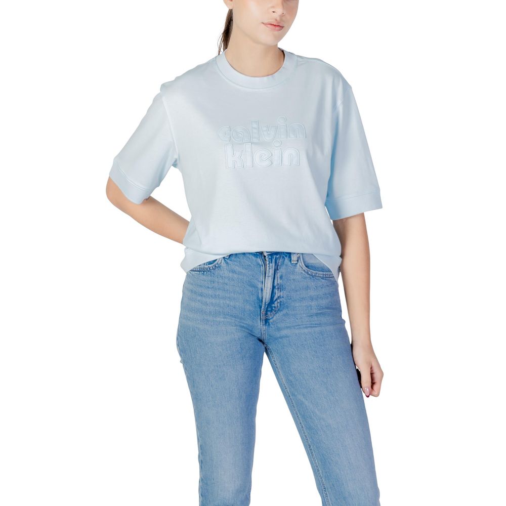 Calvin Klein Jeans T-skjorte i blå bomull