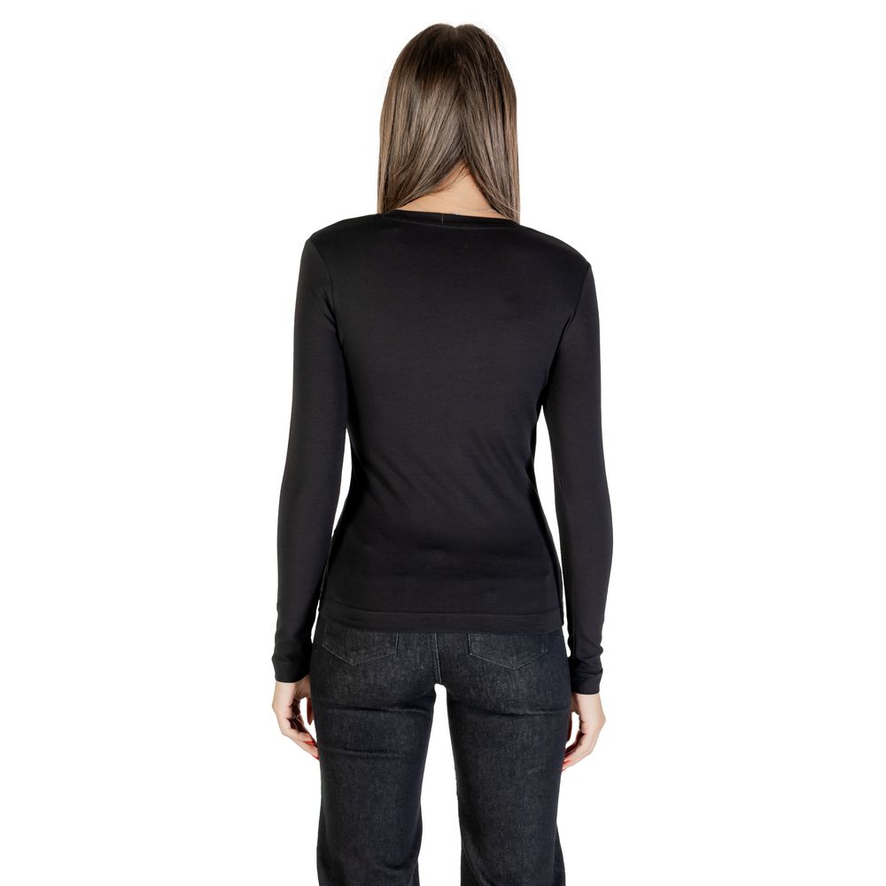 Guess svart bomulls langermet t-skjorte