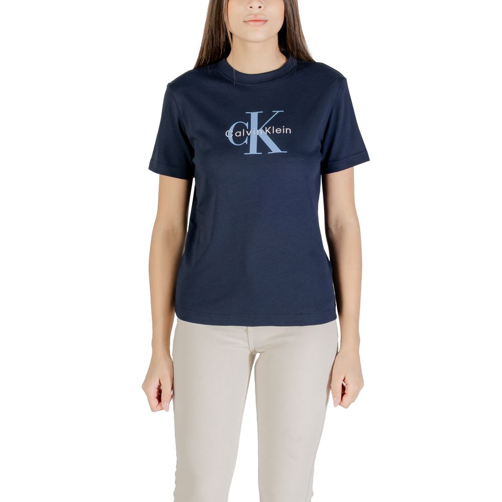 Calvin Klein Jeans T-skjorte i blå bomull
