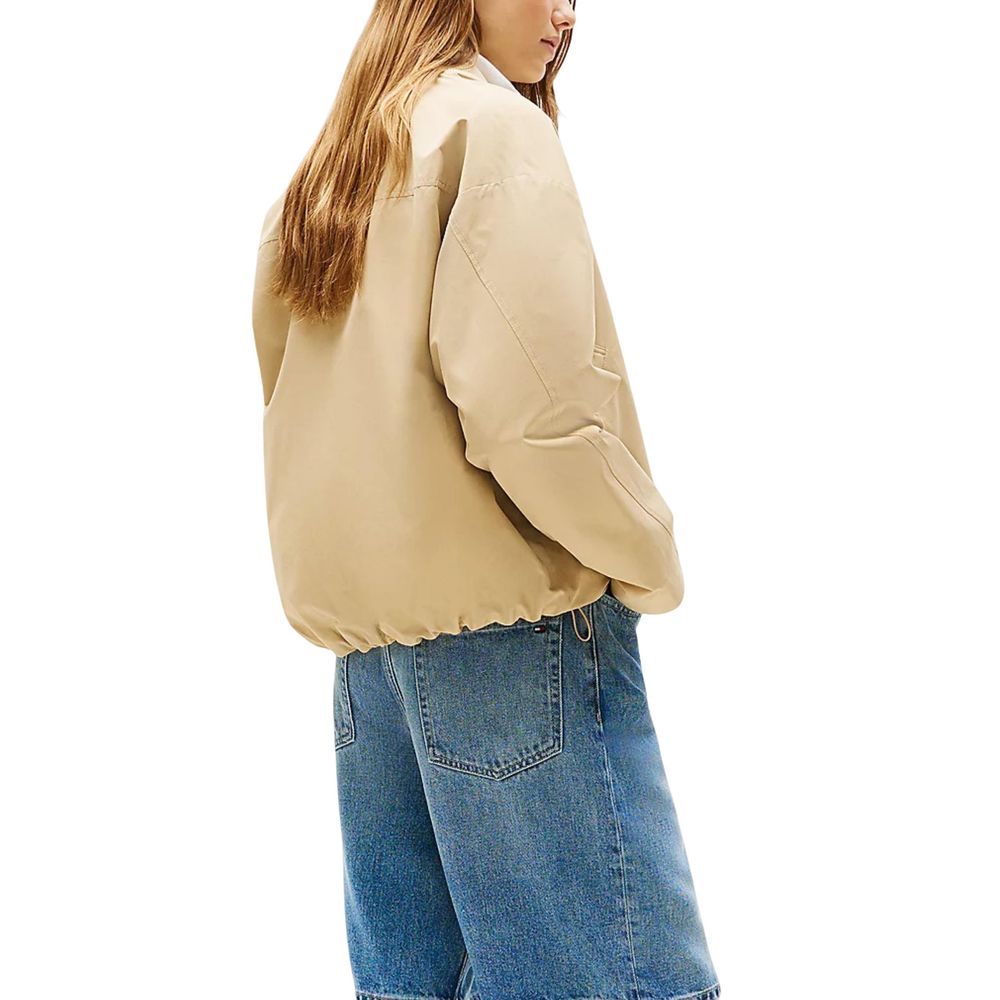 Tommy Hilfiger Beige Bomber i Bomull