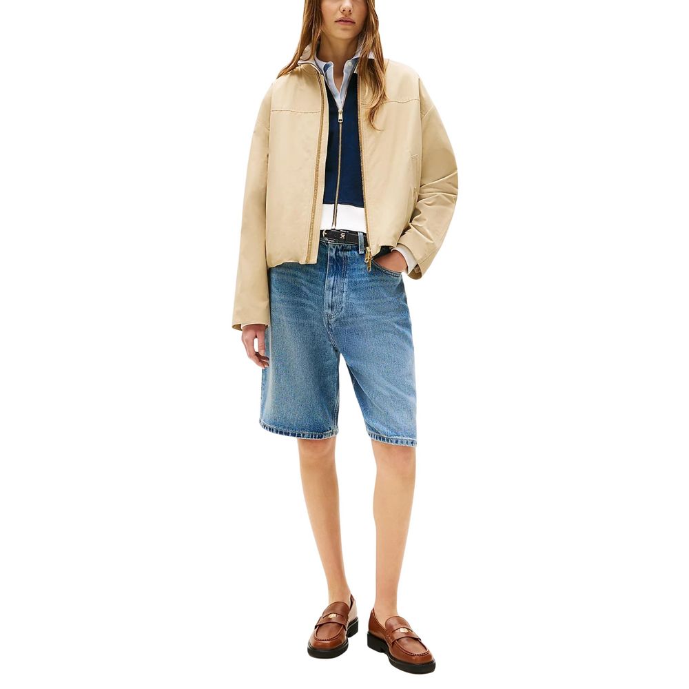 Tommy Hilfiger Beige Bomber i Bomull