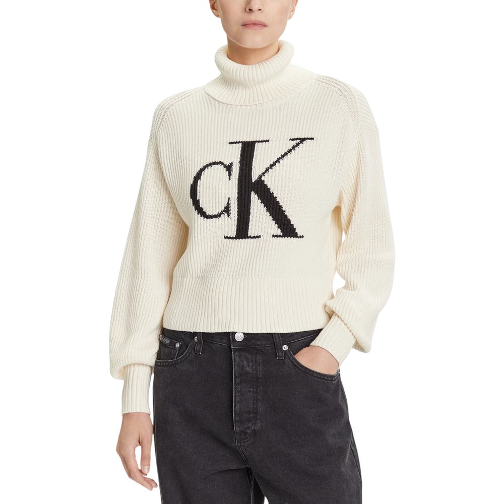 Calvin Klein Jeans Beige Bomullsgenser