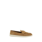 Prada Brune Kalveskinn Bos Taurus Slip-On Loafers