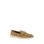 Prada Brune Kalveskinn Bos Taurus Slip-On Loafers