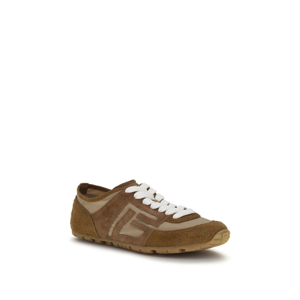 Balmain Beige Kalveskinn Bos Taurus Sportssko