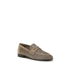 Brunello Cucinelli Beige Kalveskinn Mokasiner uten lisser