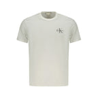 Calvin Klein hvit bomulls-T-skjorte for menn