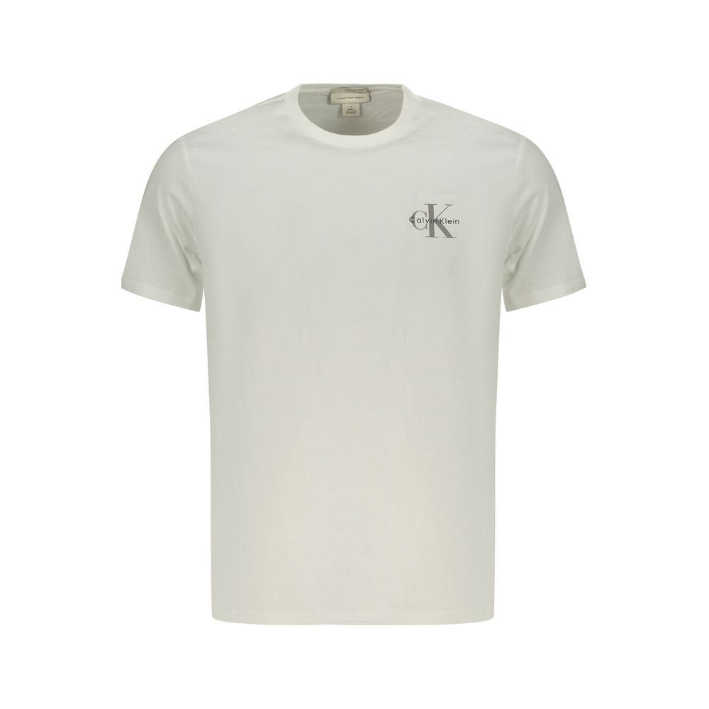 Calvin Klein hvit bomulls-T-skjorte for menn