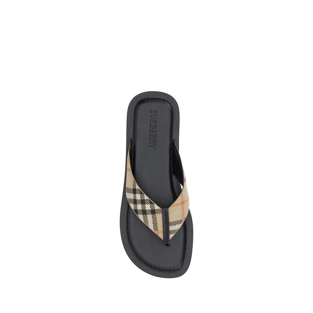 Burberry Flerfargede Flip-Flop-sandaler i Polyamid