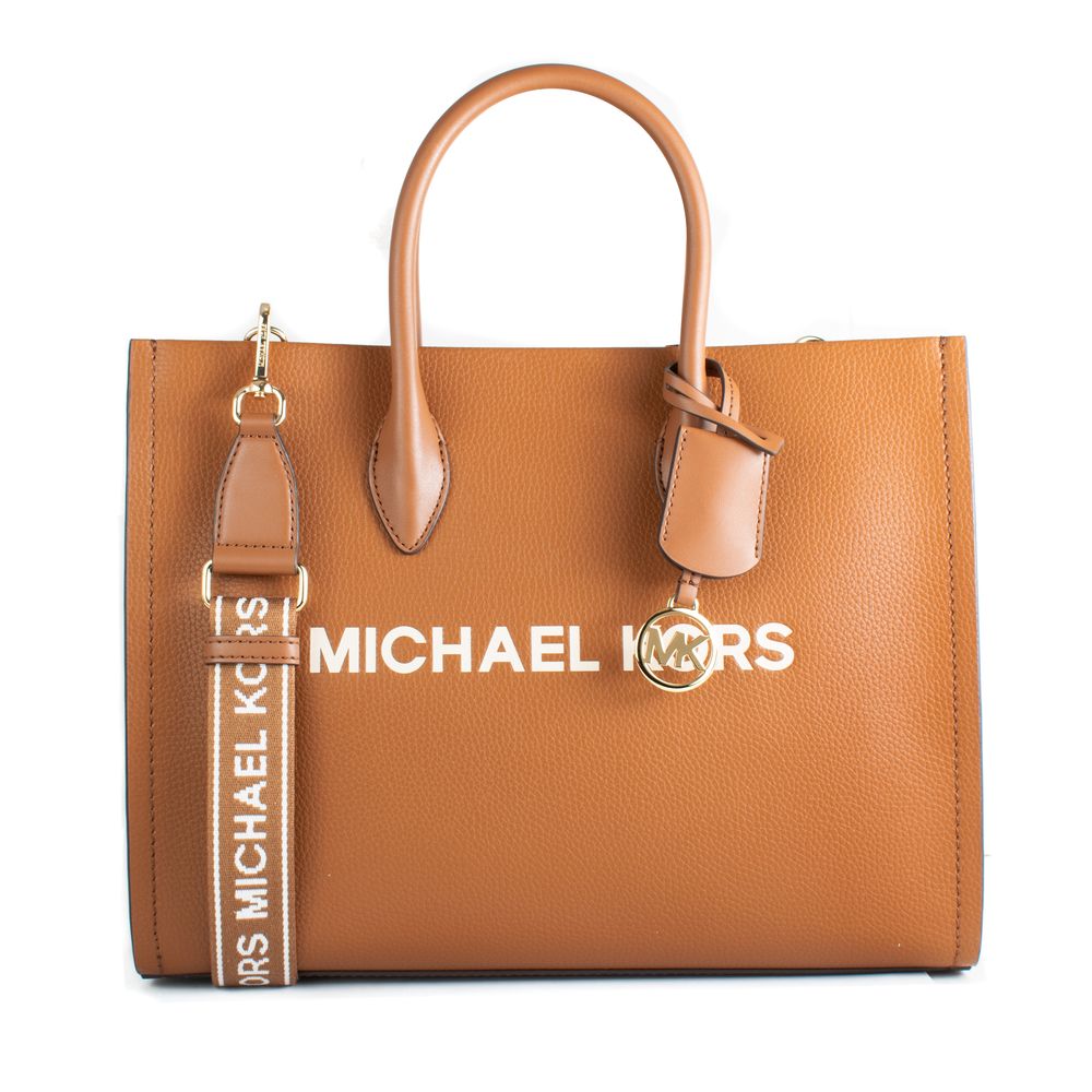 Michael Kors brun skulderveske i skinn