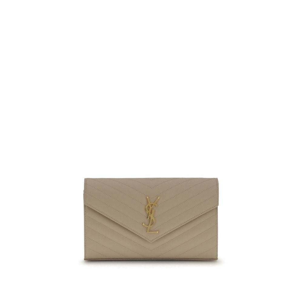 Saint Laurent Beige Bos Taurus Skulderveske i Kalveskinn