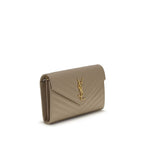Saint Laurent Beige Bos Taurus Skulderveske i Kalveskinn