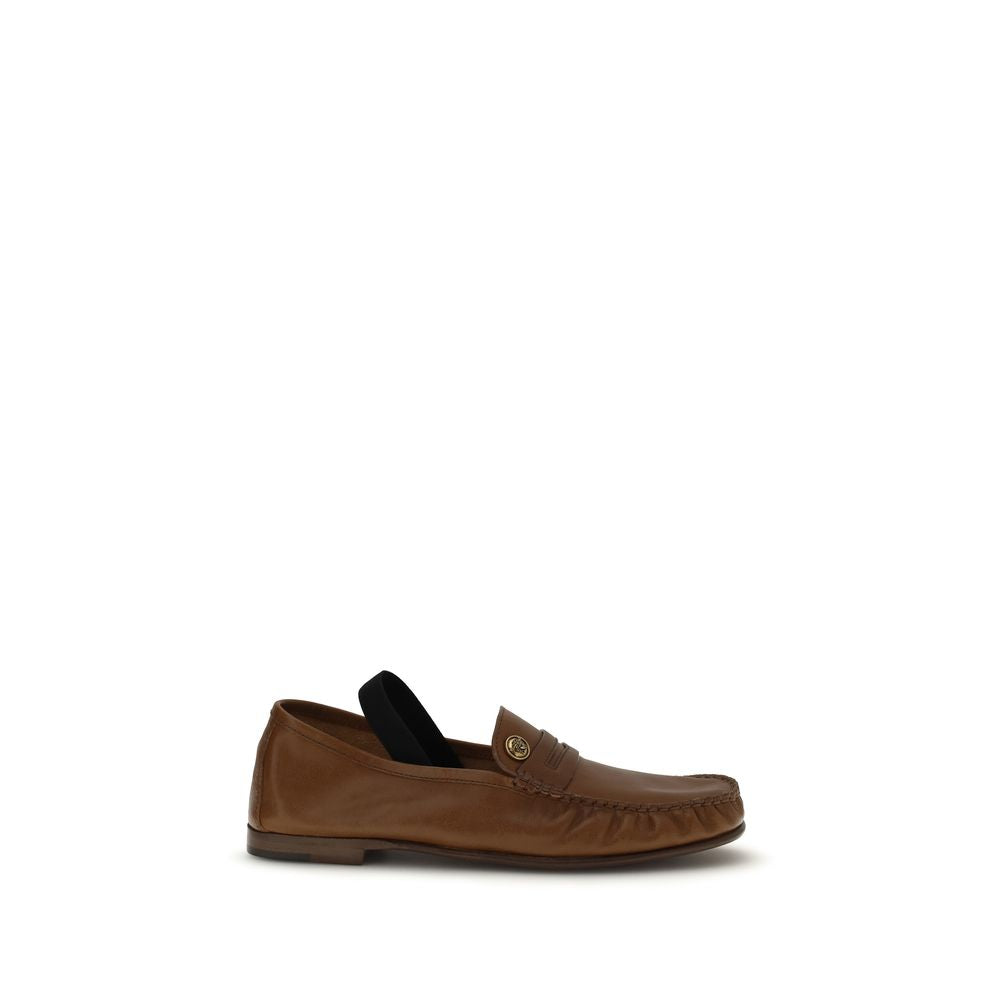 Versace brune slip-on-loafers i lammeskinn (Ovis Aries)