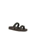 Brunello Cucinelli Brune Kalveskinn Bos Taurus Flate Sandaler