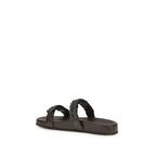 Brunello Cucinelli Brune Kalveskinn Bos Taurus Flate Sandaler