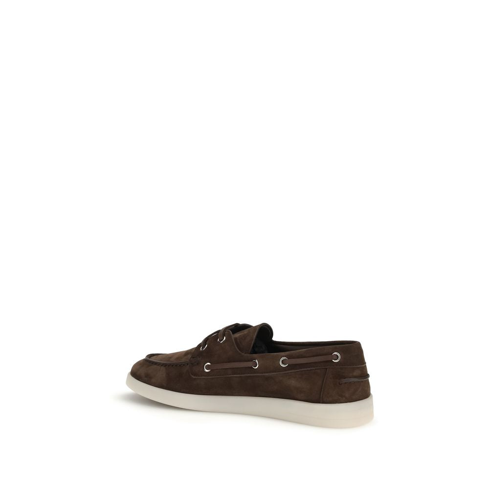 Prada Brune Kalveskinn Bos Taurus Slip-On Loafers