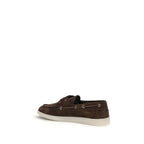 Prada Brune Kalveskinn Bos Taurus Slip-On Loafers
