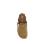 Prada Beige Kalveskinn Bos Taurus Mules
