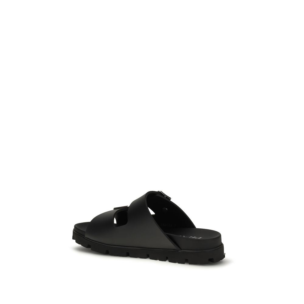 Prada svarte kalveskinnsandaler Bos Taurus