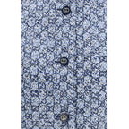 Gucci Blue Cotton Sleveless Jacket