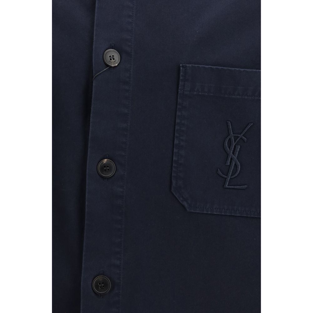 Saint Laurent blå denimjakke i bomull
