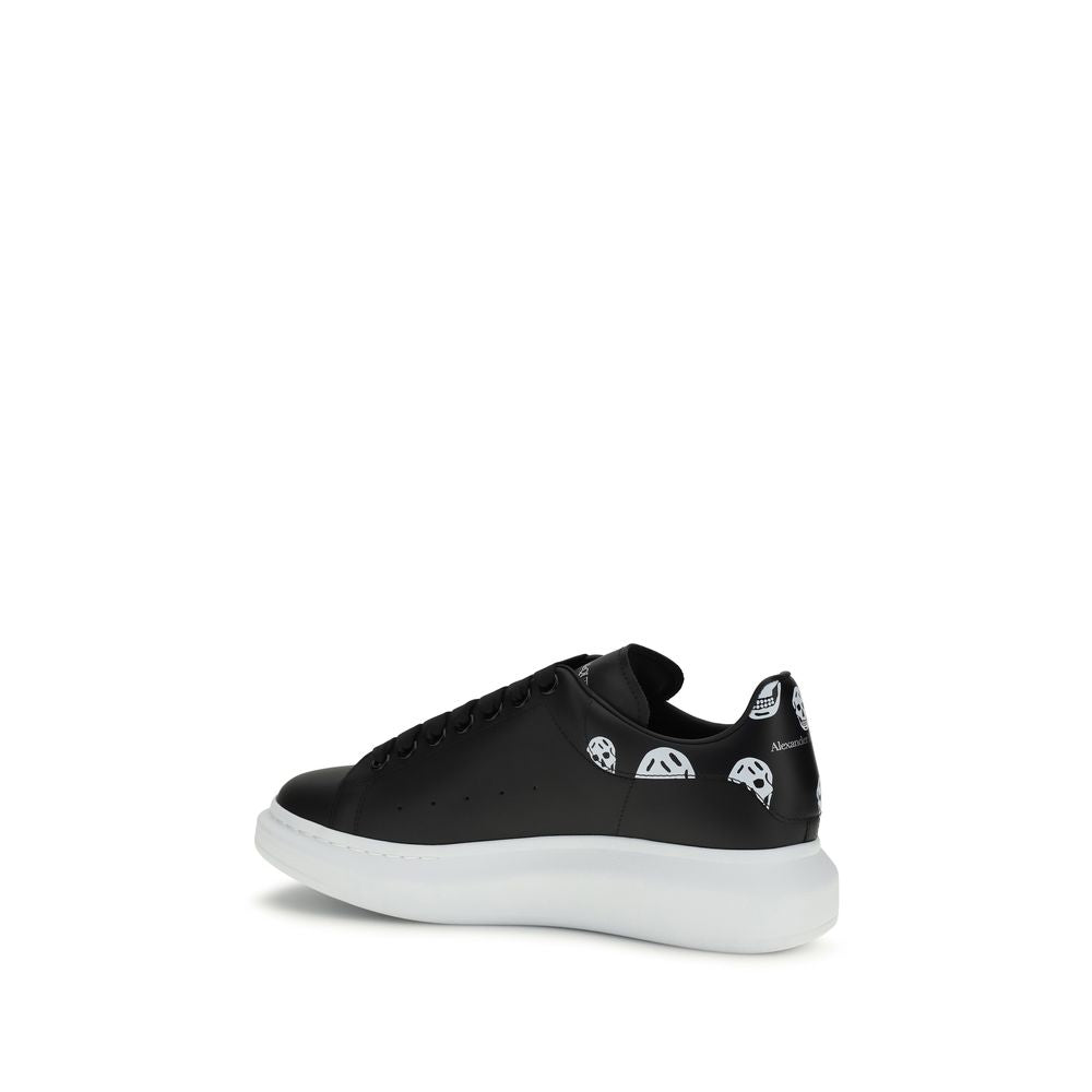 Alexander McQueen Svarte Chunky Sneakers i Kalveskinn (Bos Taurus)