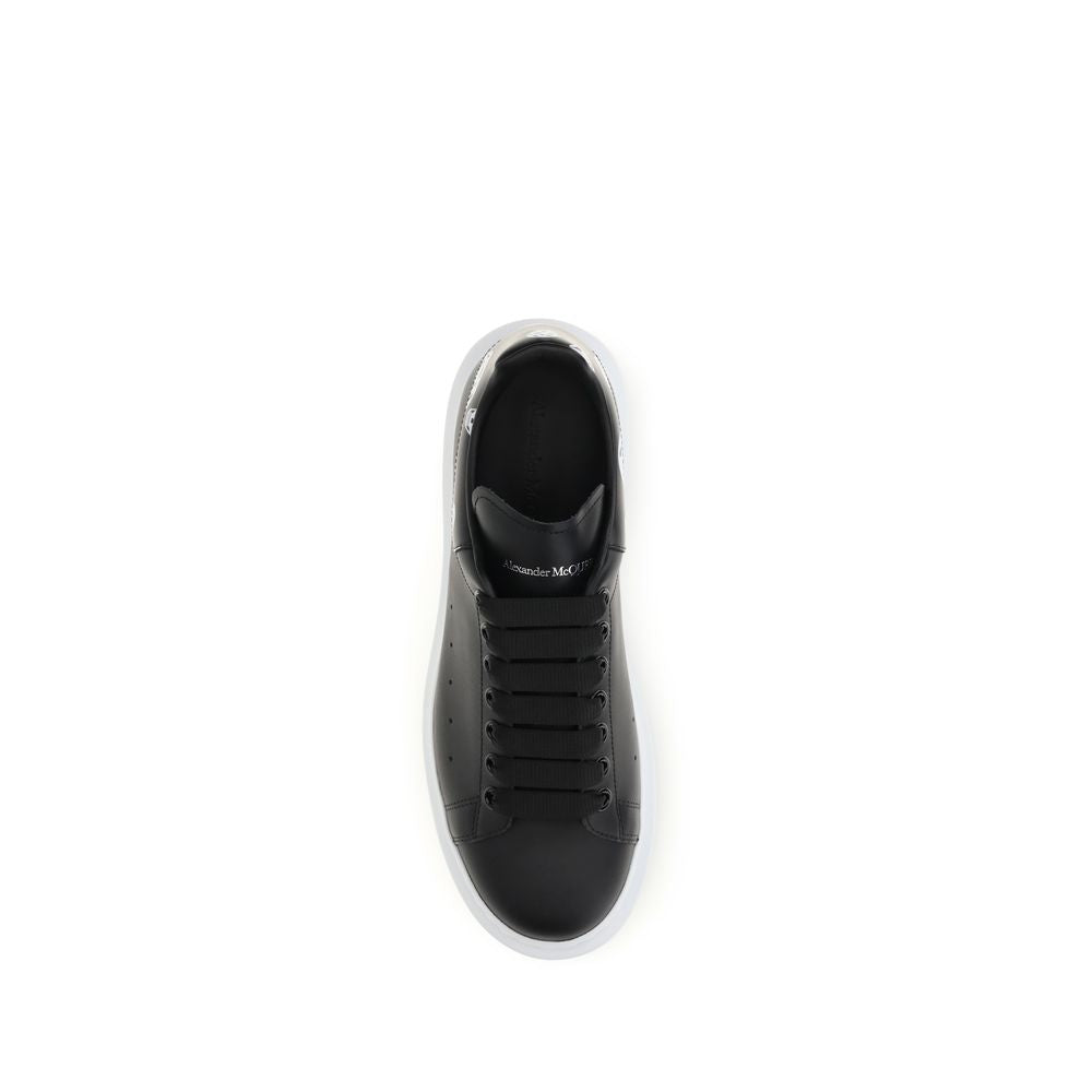 Alexander McQueen Svarte Chunky Sneakers i Kalveskinn (Bos Taurus)