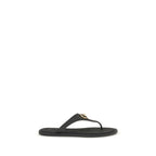 Versace Svarte Flip-Flop Sandaler i Gummi