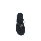 Versace Svarte Flip-Flop Sandaler i Gummi