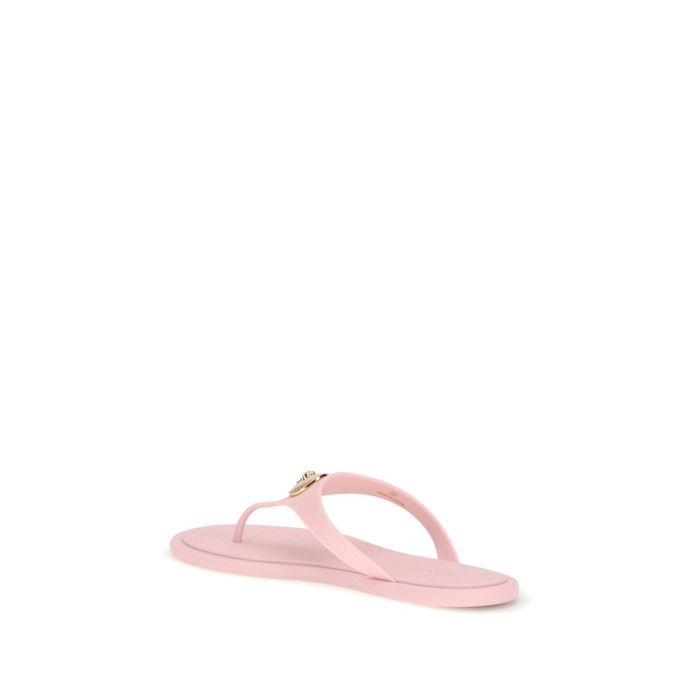 Versace flerfargede flip-flops i gummi