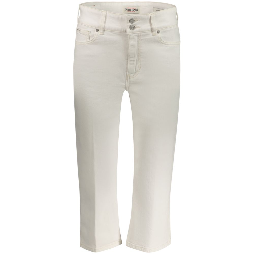 Guess Jeans Bianco Bomull Capri til dame
