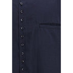 Giorgio Armani blå silkeskjorte